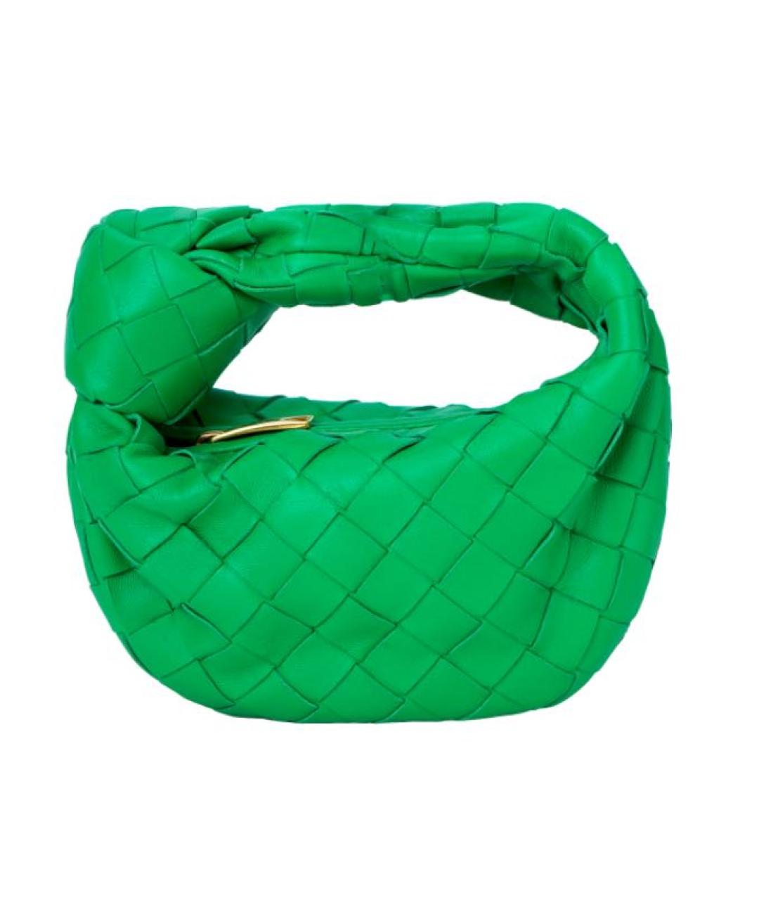 BOTTEGA VENETA Зеленая кожаная сумка с короткими ручками, фото 2