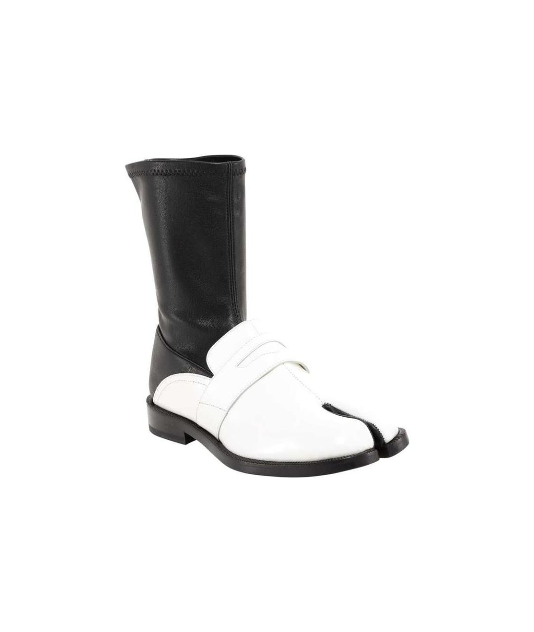 MAISON MARGIELA Черные кожаные сапоги, фото 3