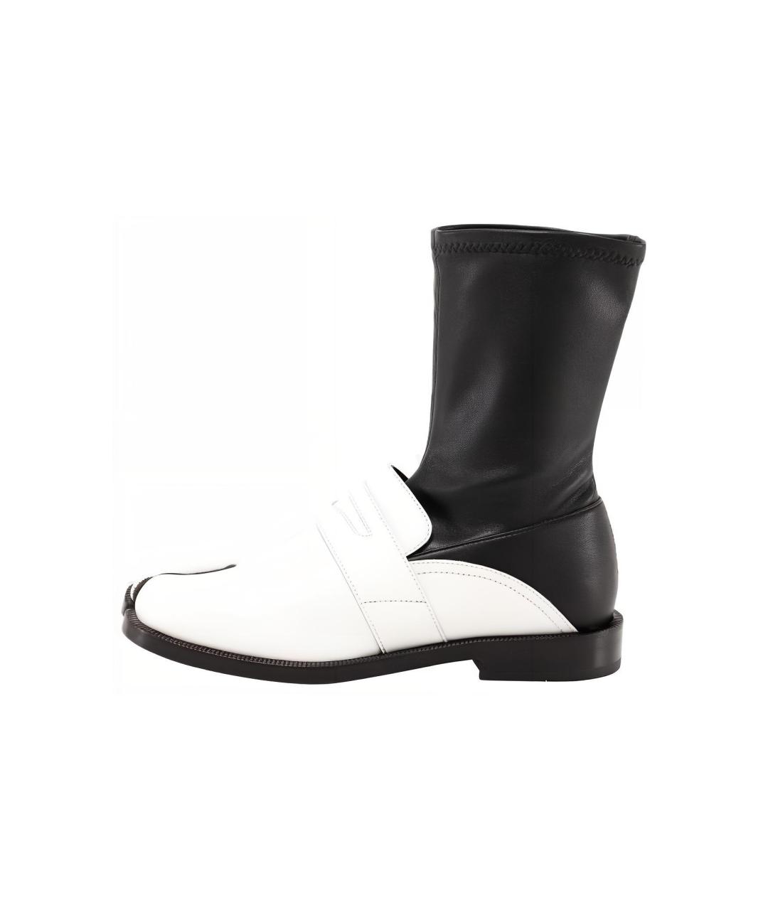MAISON MARGIELA Черные кожаные сапоги, фото 2