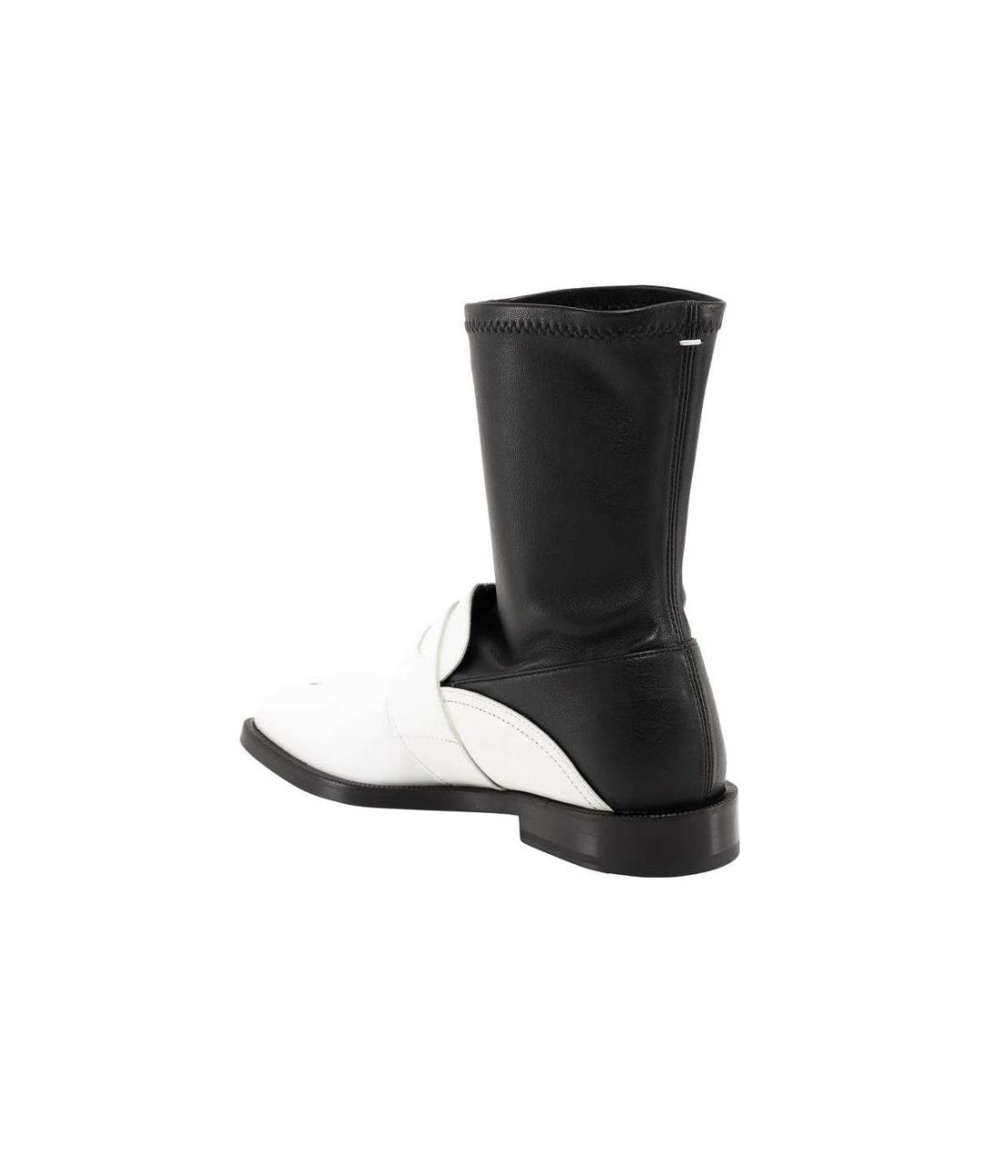 MAISON MARGIELA Черные кожаные сапоги, фото 4