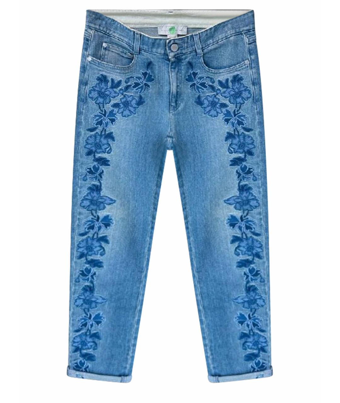 STELLA MCCARTNEY Голубые хлопко-эластановые прямые джинсы, фото 1