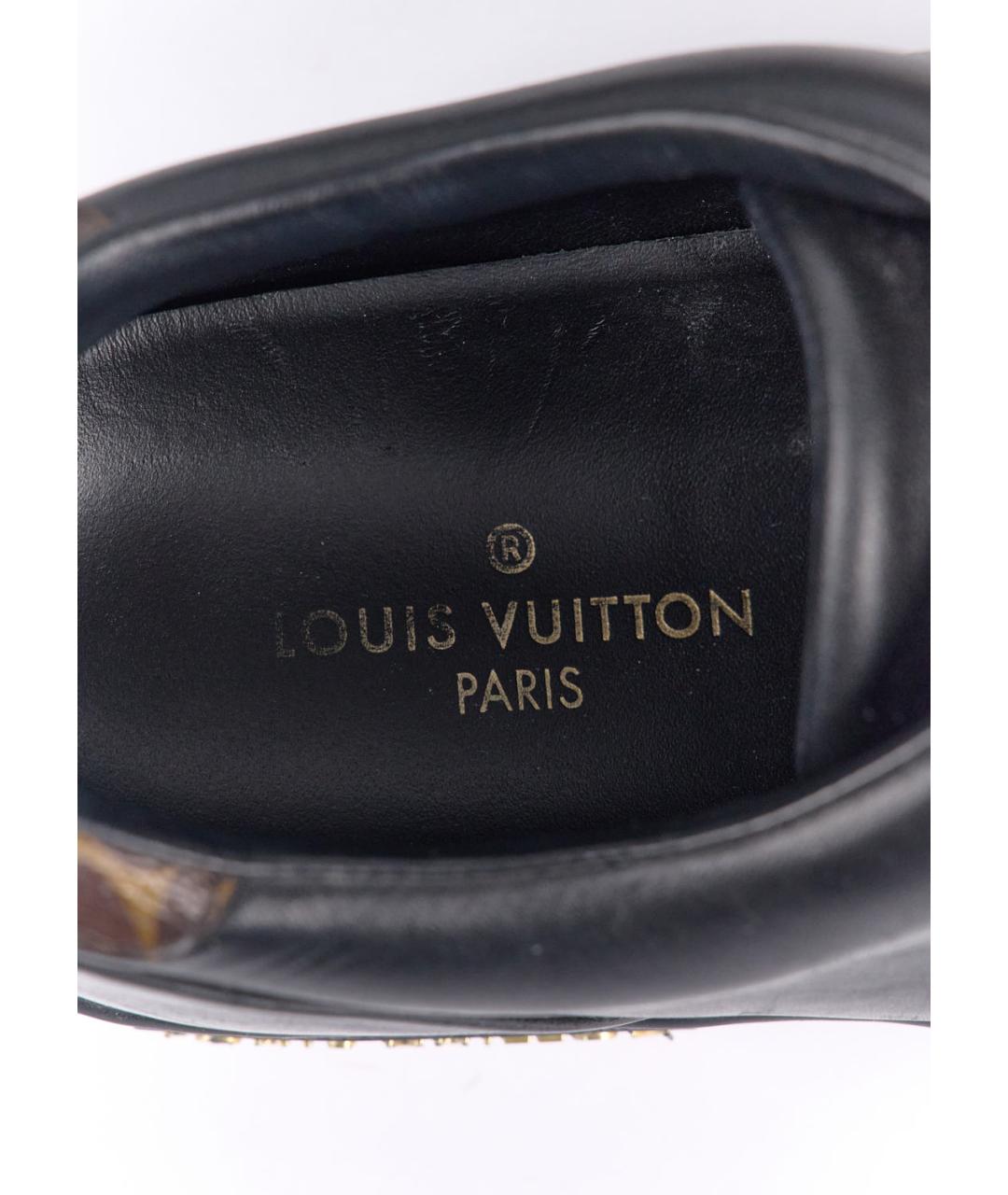LOUIS VUITTON Черные кожаные кеды, фото 5