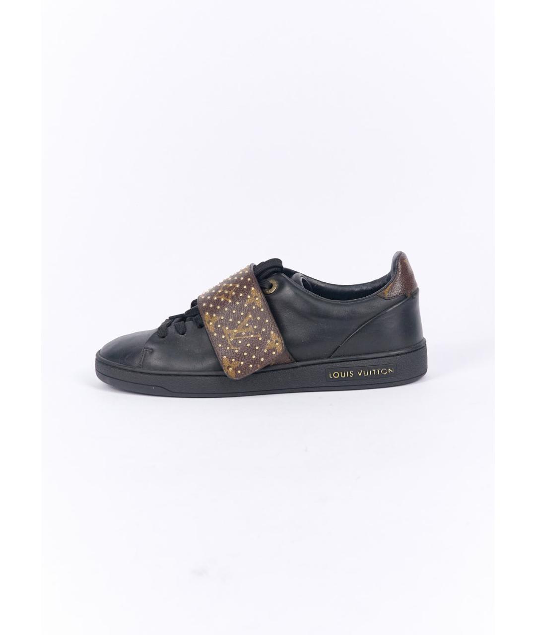 LOUIS VUITTON Черные кожаные кеды, фото 6