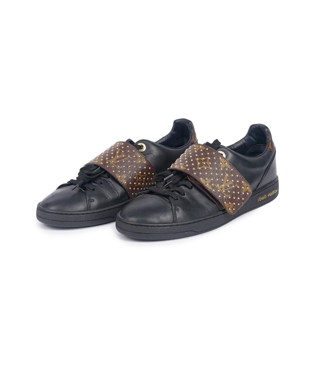 LOUIS VUITTON Черные кожаные кеды, фото 2