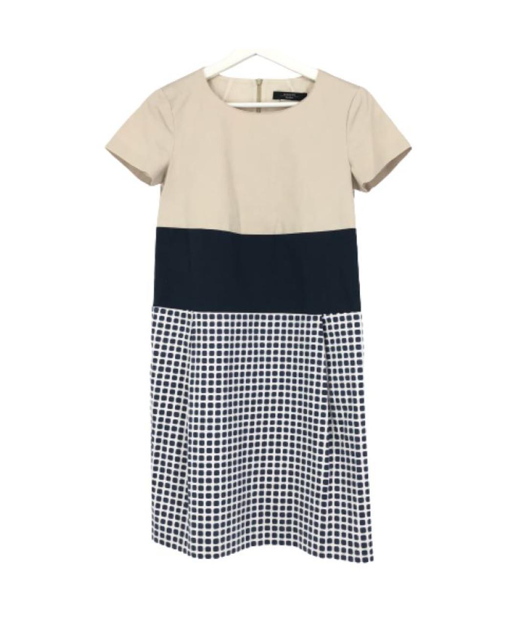 WEEKEND MAX MARA Темно-синее хлопковое повседневное платье, фото 5