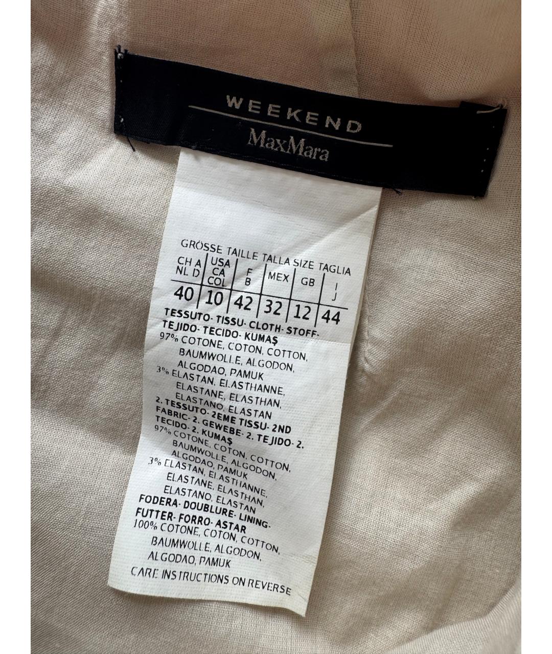 WEEKEND MAX MARA Темно-синее хлопковое повседневное платье, фото 4