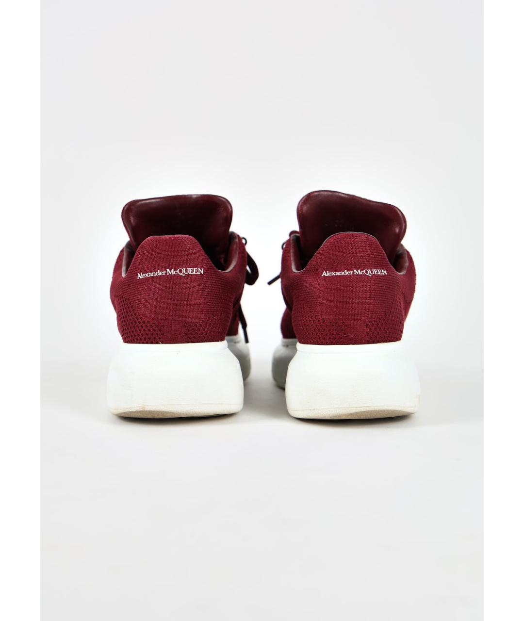 ALEXANDER MCQUEEN Бордовые текстильные кроссовки, фото 4