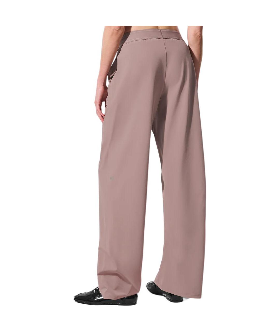 ALO YOGA Коричневые прямые брюки, фото 2