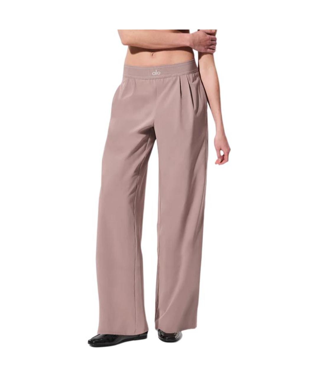 ALO YOGA Коричневые прямые брюки, фото 4