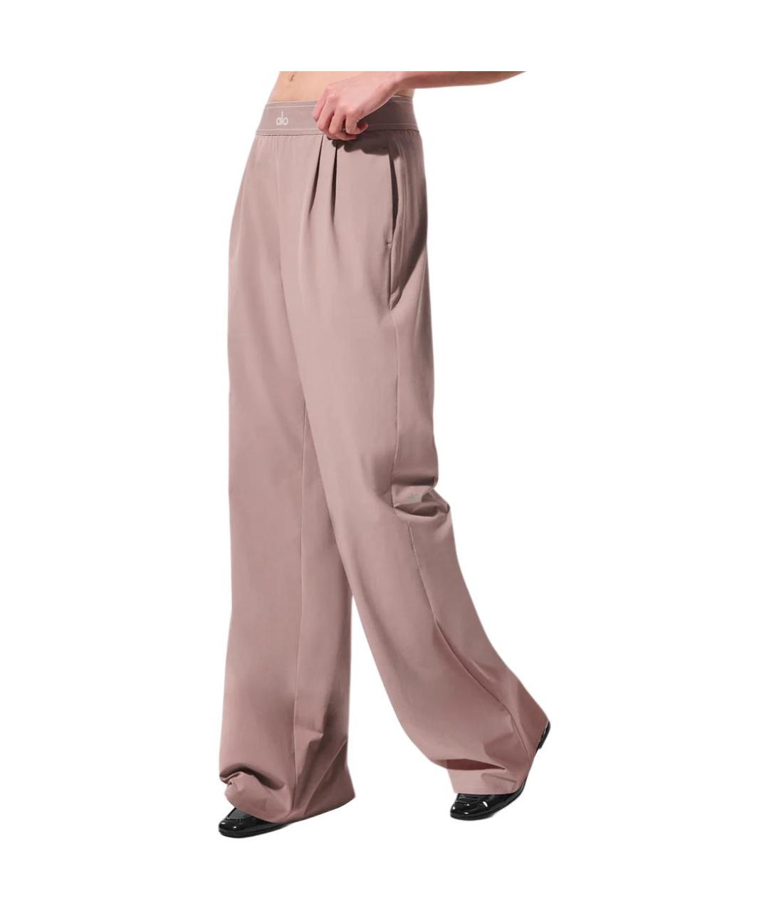 ALO YOGA Коричневые прямые брюки, фото 3