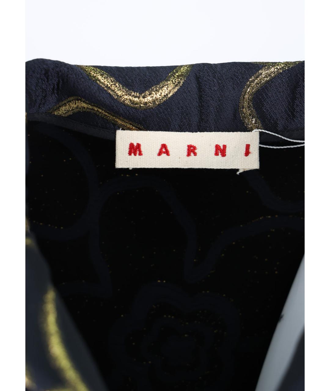 MARNI Черное хлопковое пальто, фото 3