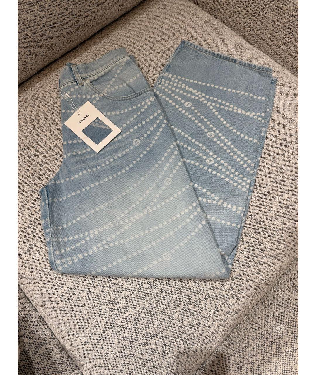 CHANEL Голубые прямые джинсы, фото 5