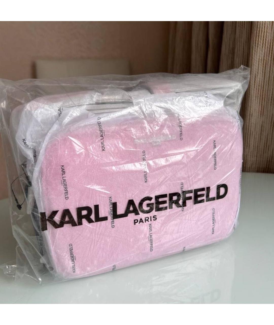 KARL LAGERFELD Розовая сумка через плечо из искусственной кожи, фото 7