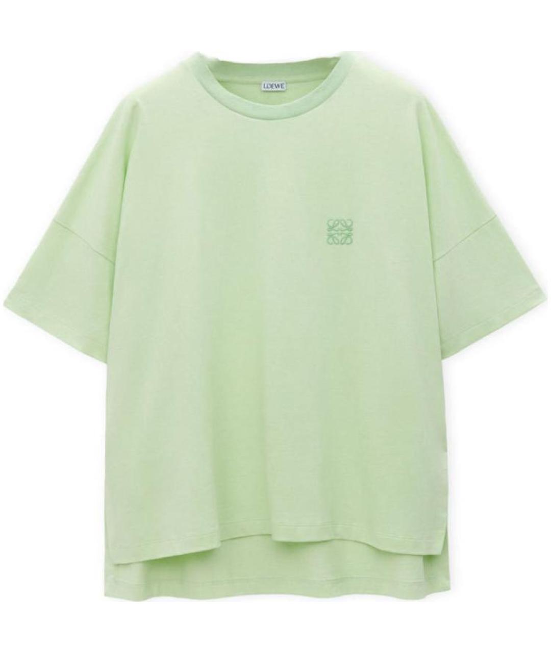 LOEWE Зеленая хлопковая футболка, фото 1