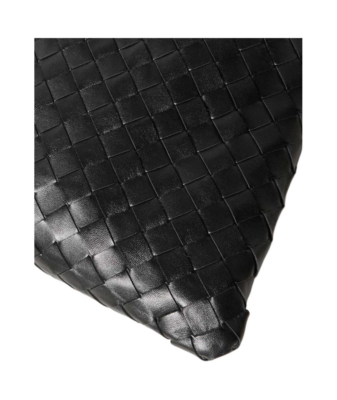 BOTTEGA VENETA Черная кожаная сумка с короткими ручками, фото 7