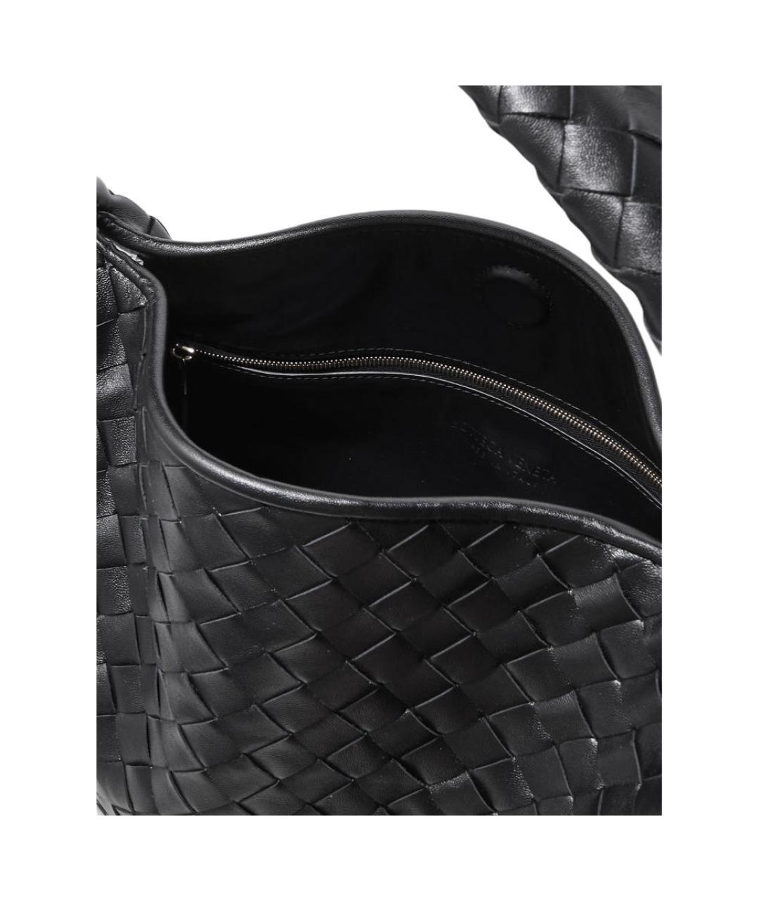 BOTTEGA VENETA Черная кожаная сумка с короткими ручками, фото 8