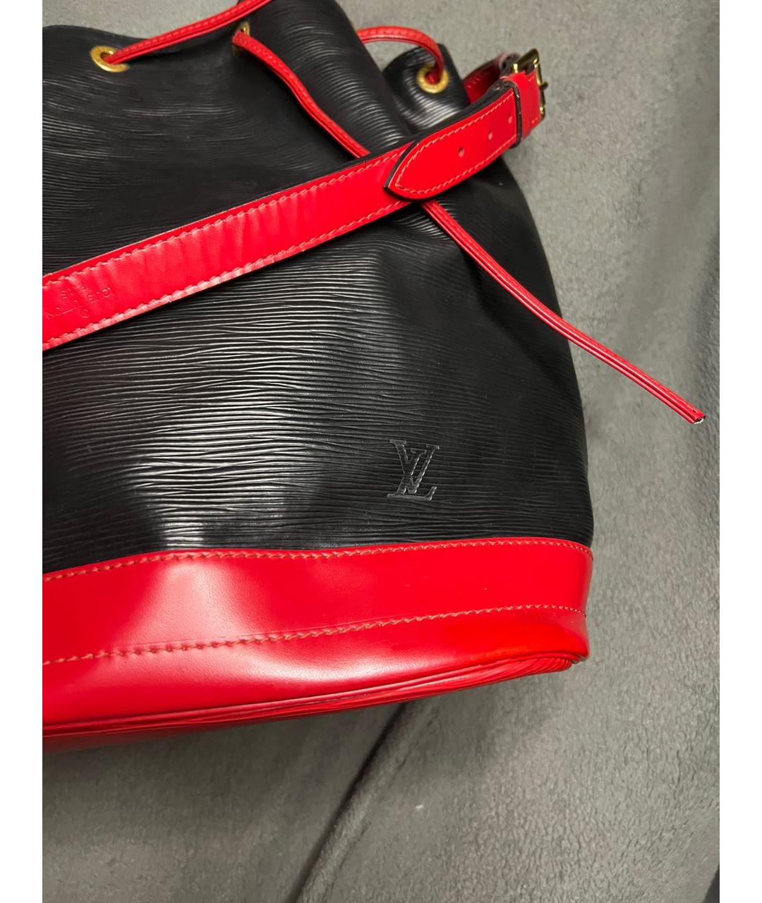 LOUIS VUITTON Черная кожаная сумка тоут, фото 3