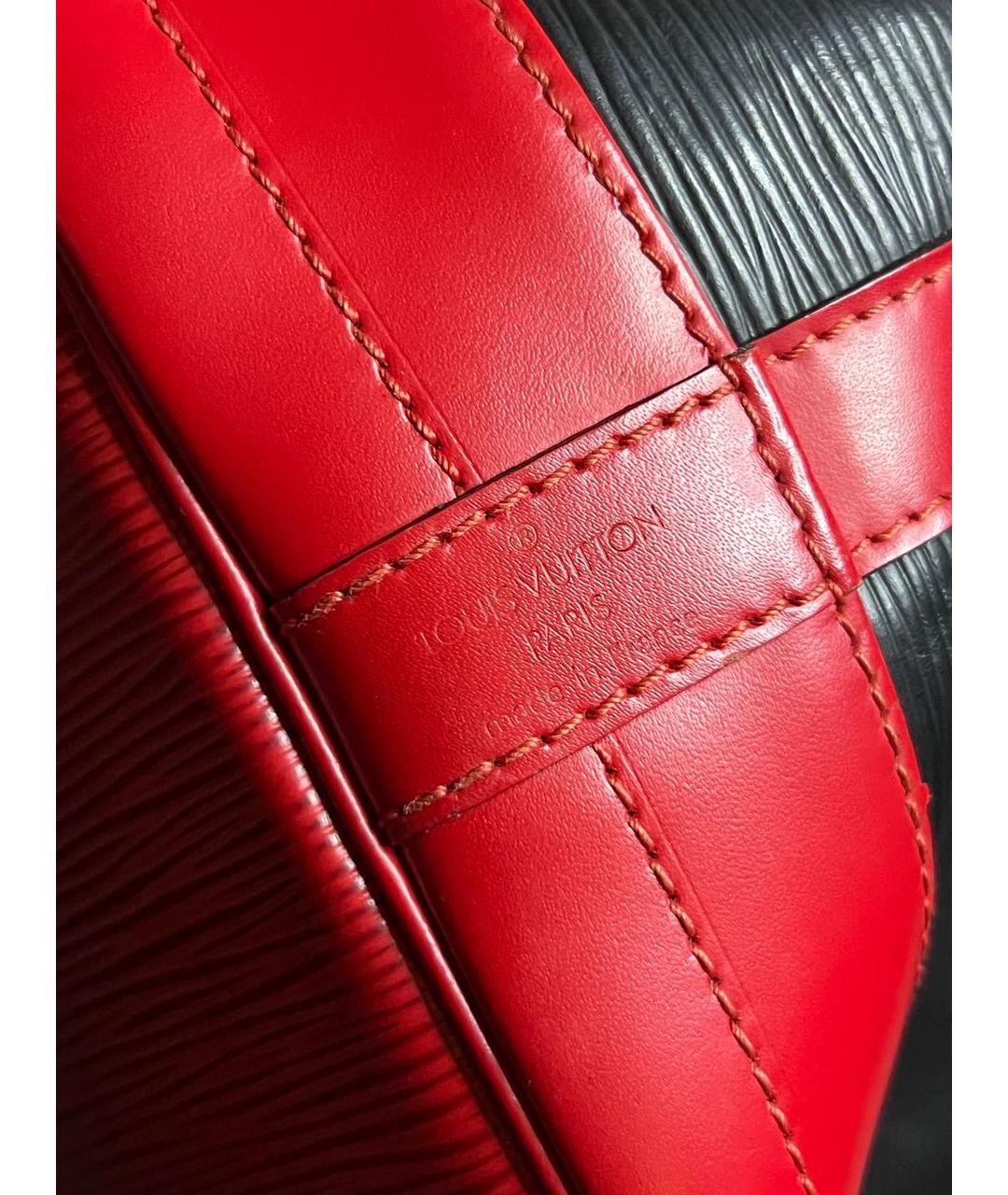 LOUIS VUITTON Черная кожаная сумка тоут, фото 5