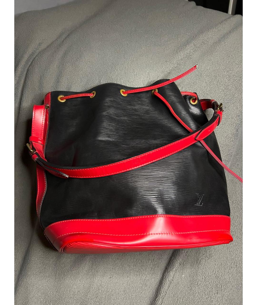 LOUIS VUITTON Черная кожаная сумка тоут, фото 2