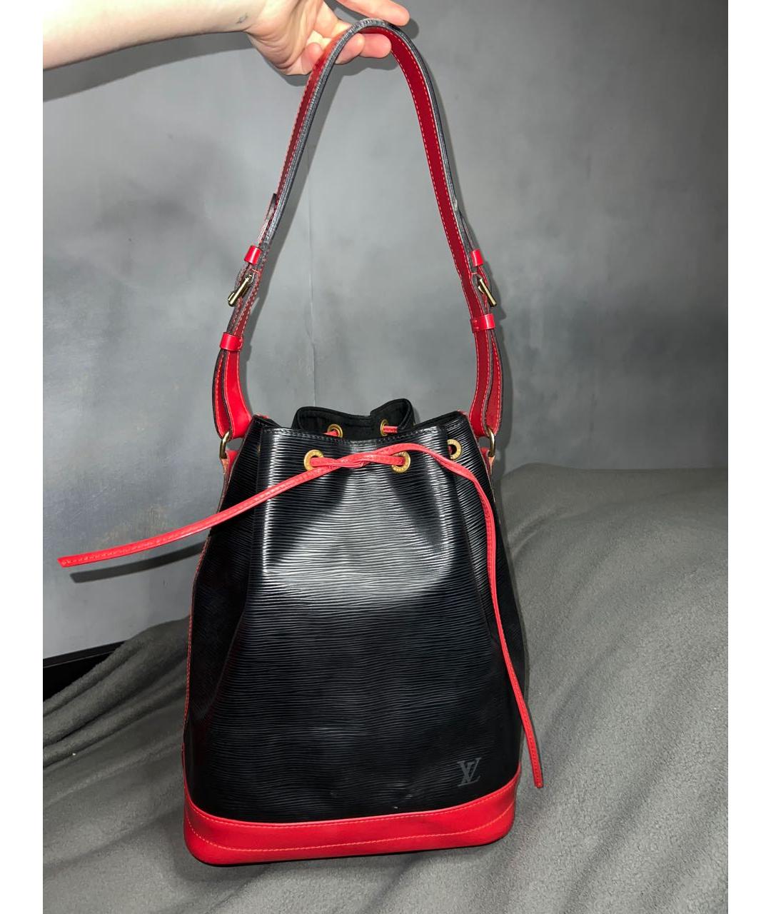 LOUIS VUITTON Черная кожаная сумка тоут, фото 2