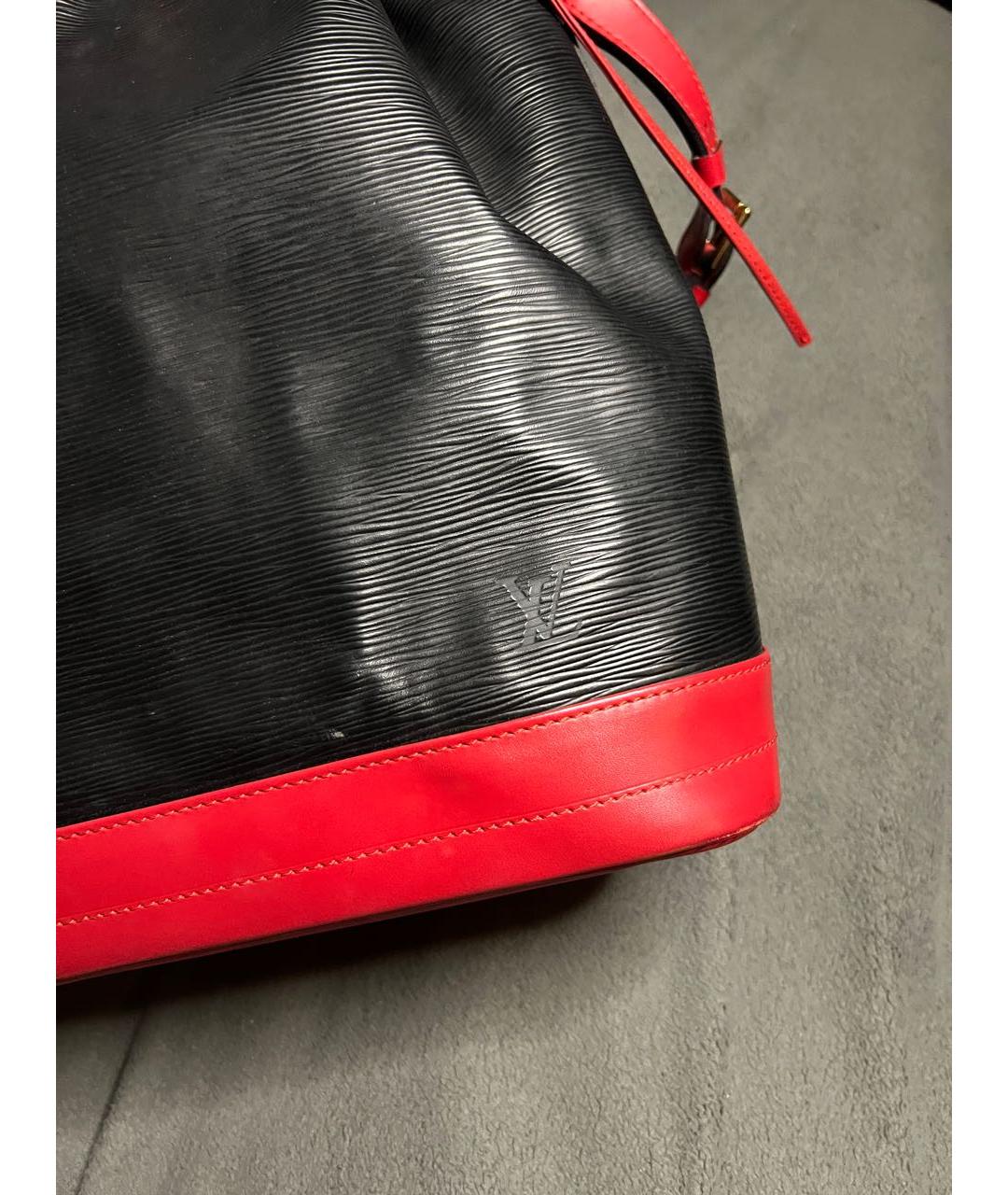 LOUIS VUITTON Черная кожаная сумка тоут, фото 4