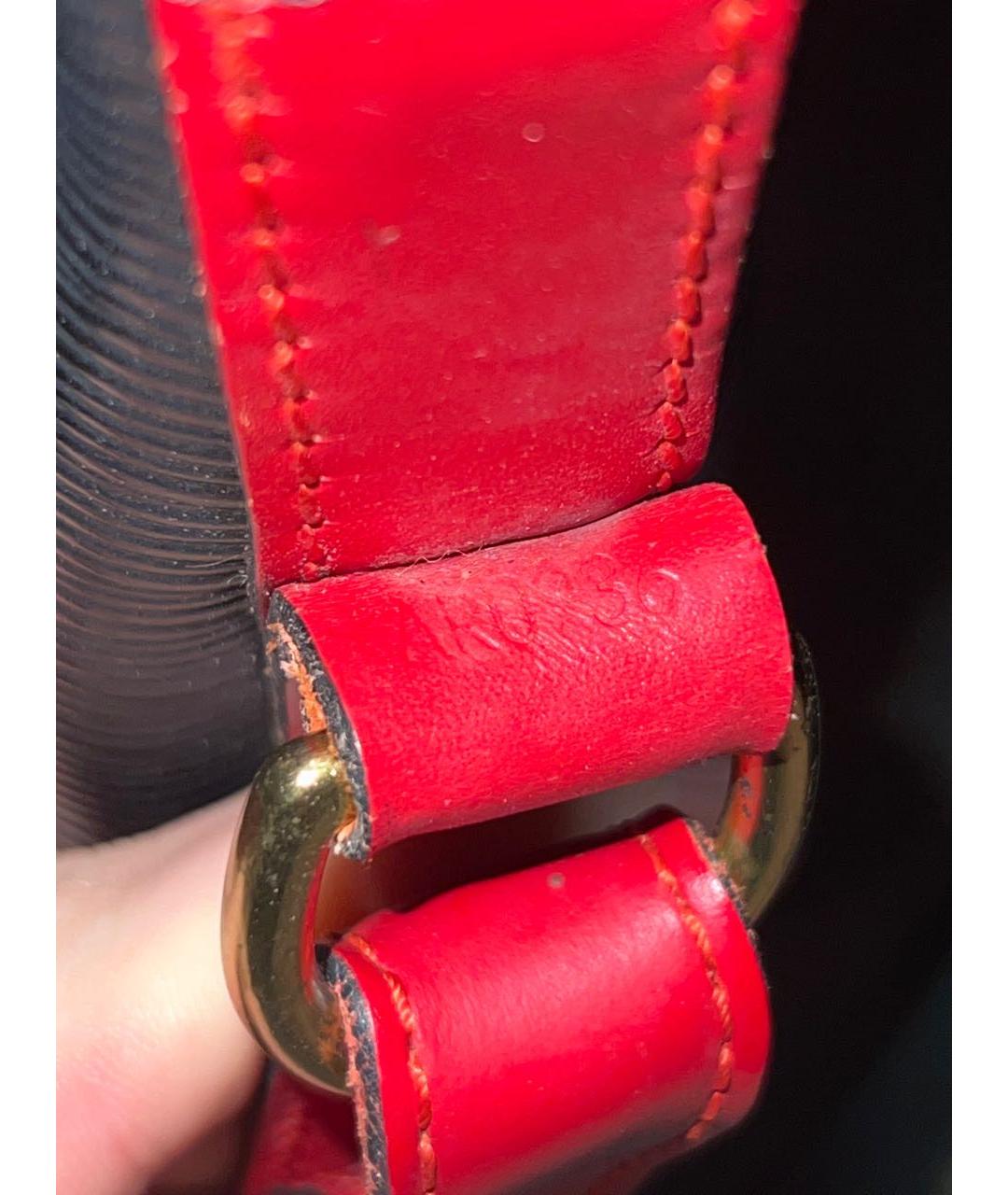 LOUIS VUITTON Черная кожаная сумка тоут, фото 7