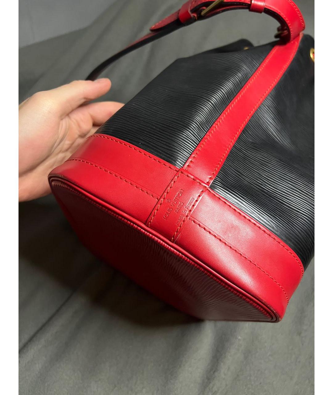 LOUIS VUITTON Черная кожаная сумка тоут, фото 6