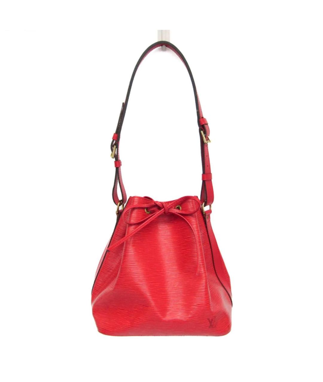 LOUIS VUITTON Красная кожаная сумка тоут, фото 9