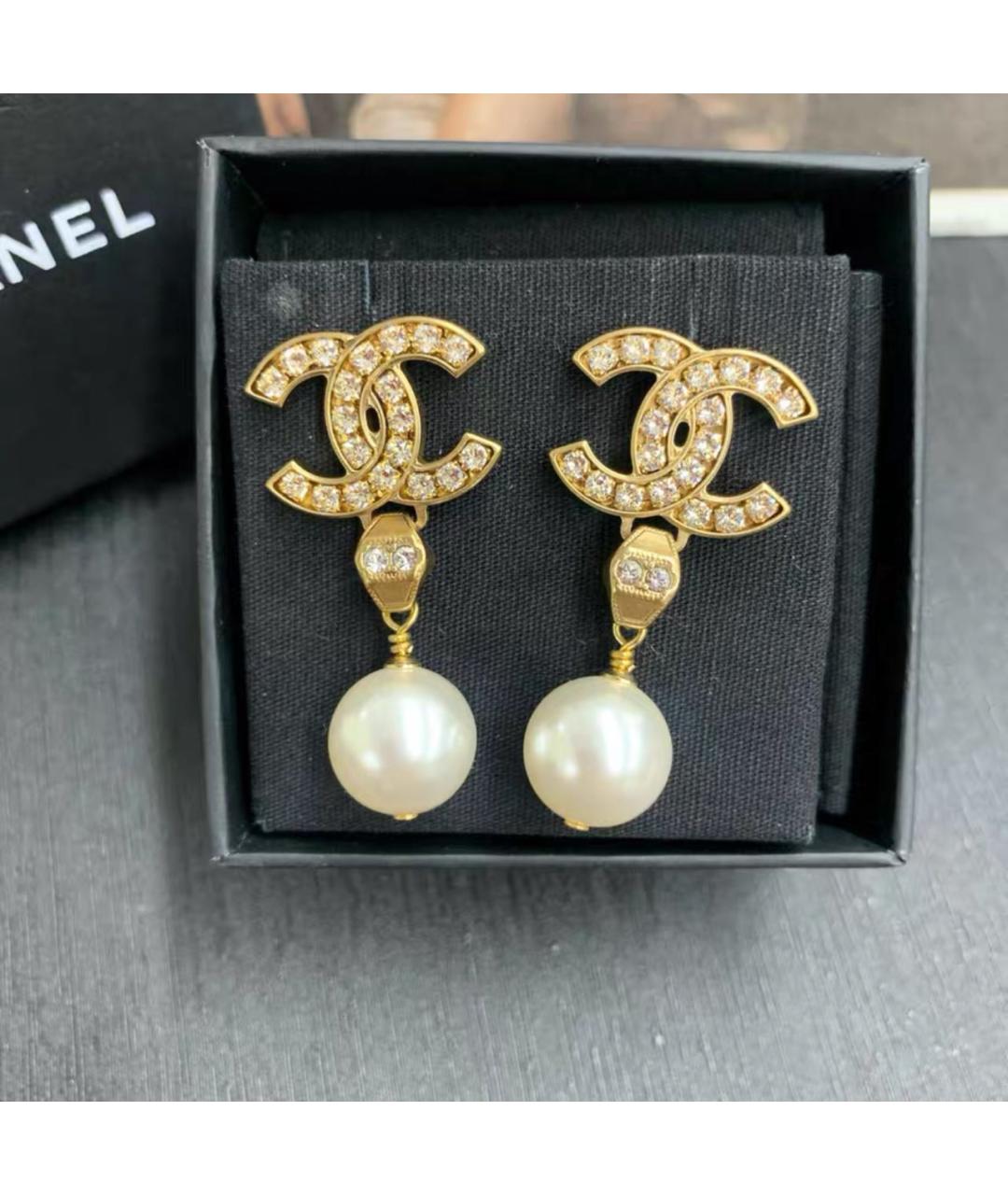 CHANEL Золотые серьги, фото 3