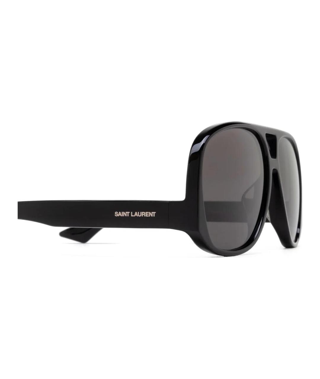 SAINT LAURENT Черные пластиковые солнцезащитные очки, фото 3