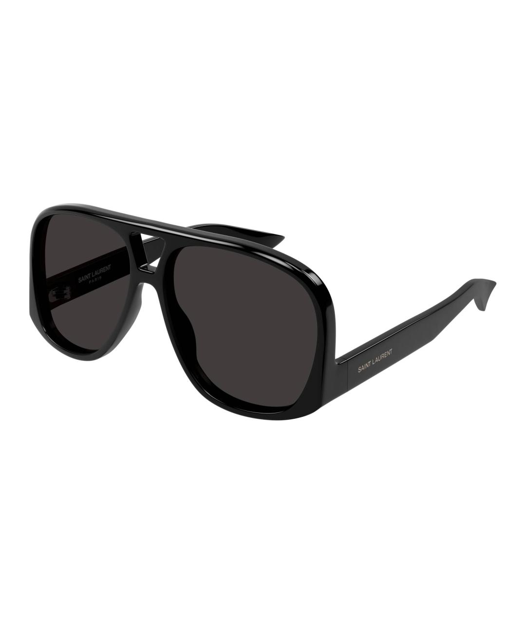 SAINT LAURENT Черные пластиковые солнцезащитные очки, фото 1