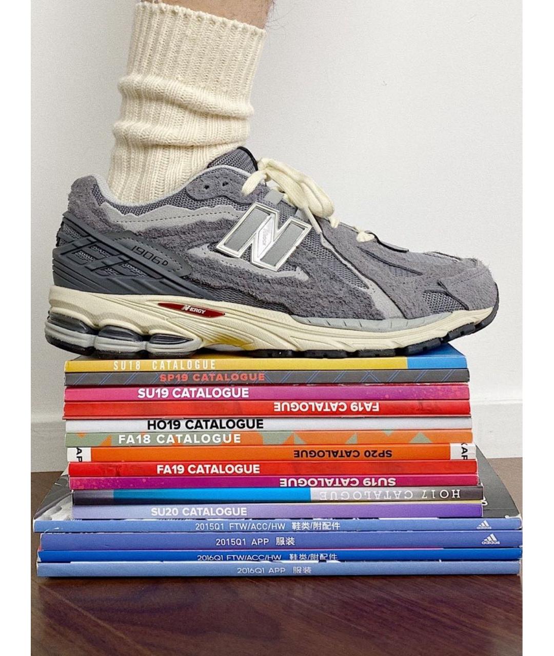 NEW BALANCE Серые замшевые кроссовки, фото 7