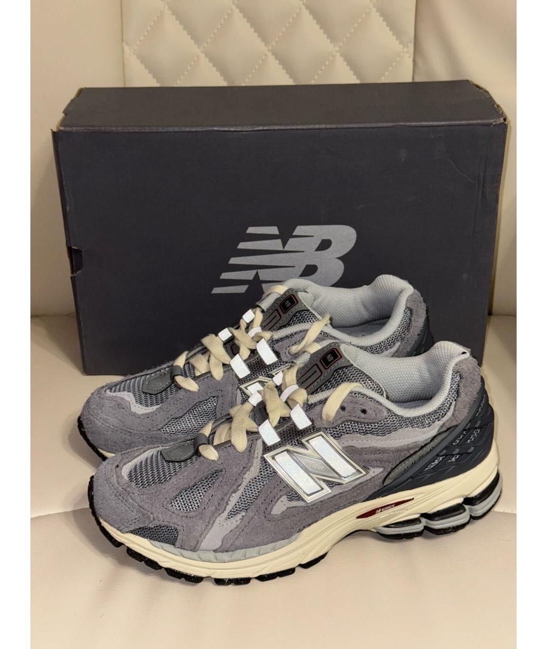 NEW BALANCE Серые замшевые кроссовки, фото 5