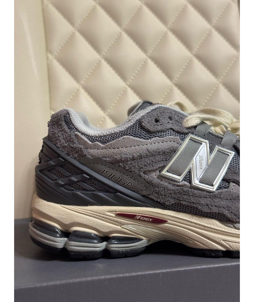 NEW BALANCE Серые замшевые кроссовки, фото 2