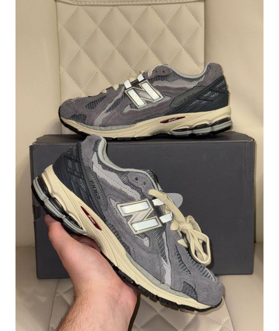 NEW BALANCE Серые замшевые кроссовки, фото 6