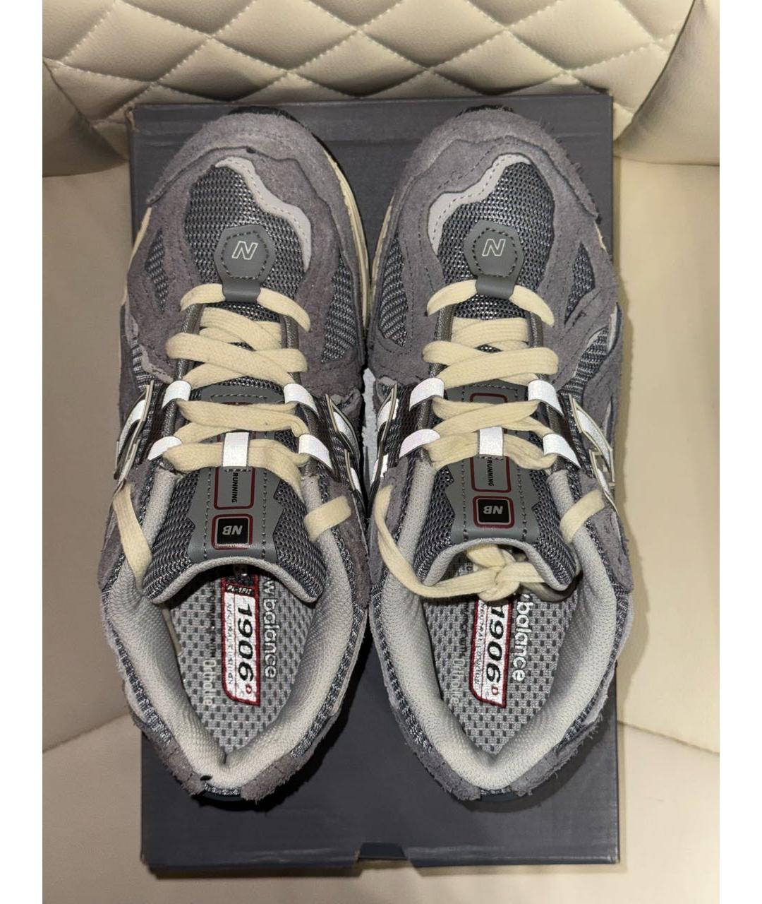 NEW BALANCE Серые замшевые кроссовки, фото 4