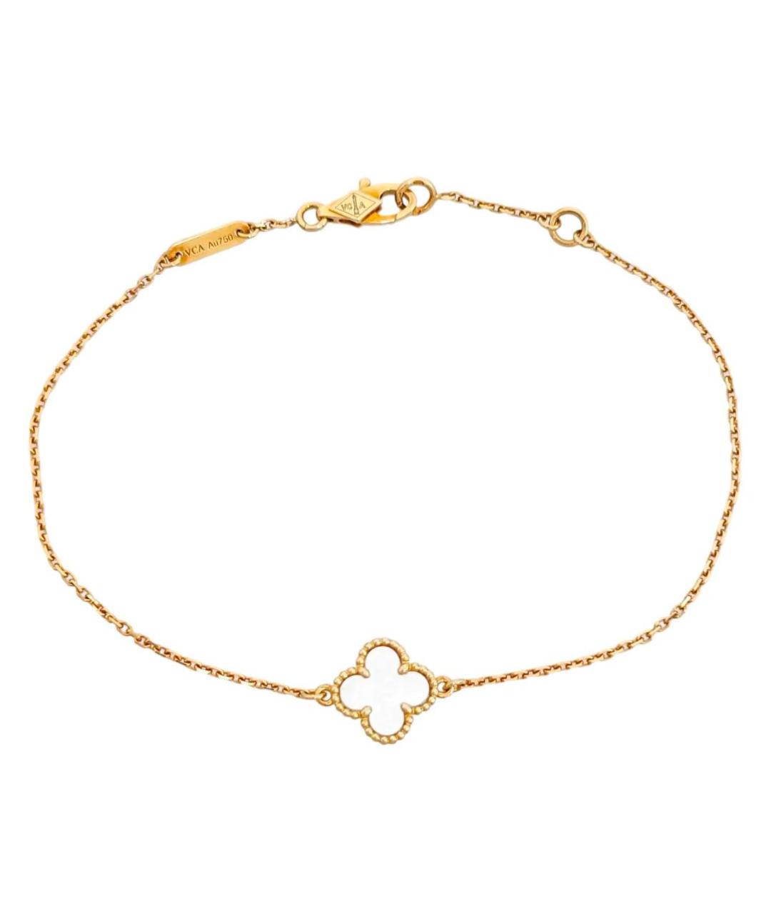 VAN CLEEF & ARPELS Белый браслет из желтого золота, фото 1