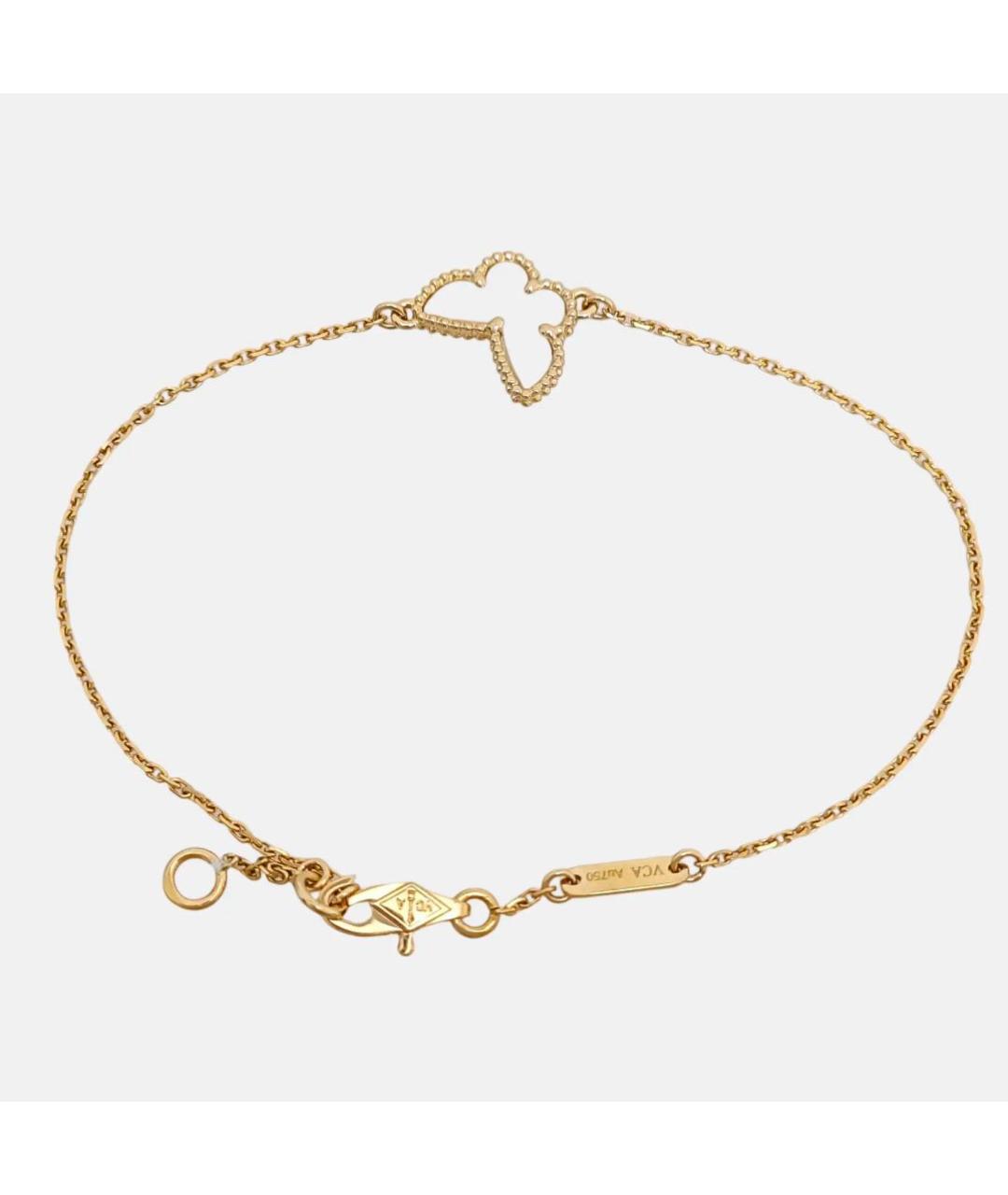 VAN CLEEF & ARPELS Белый браслет из желтого золота, фото 2