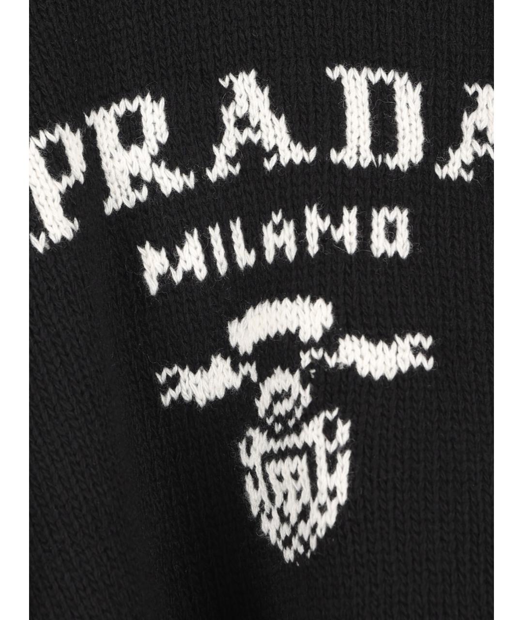 PRADA Черный шерстяной джемпер / свитер, фото 2