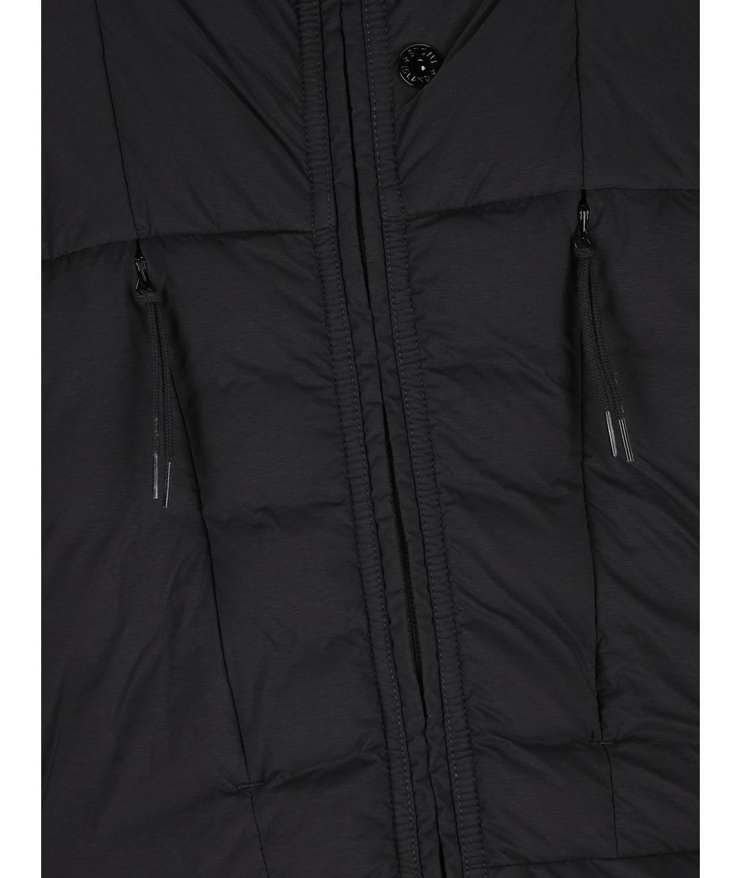 STONE ISLAND Черный пуховик, фото 3