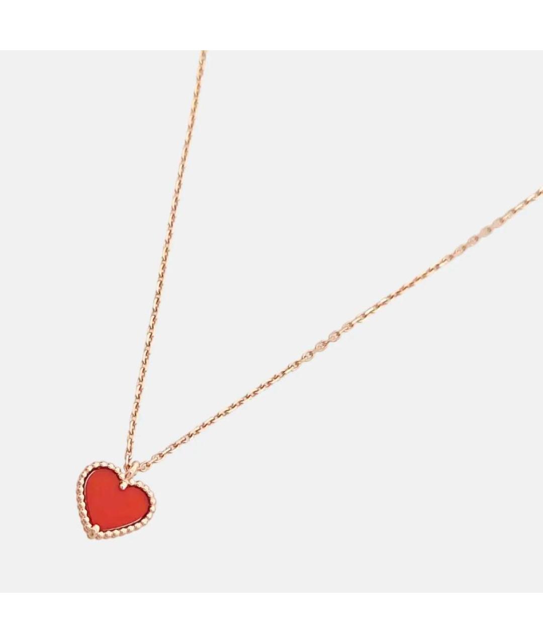 VAN CLEEF & ARPELS Бордовый кулон из желтого золота, фото 3
