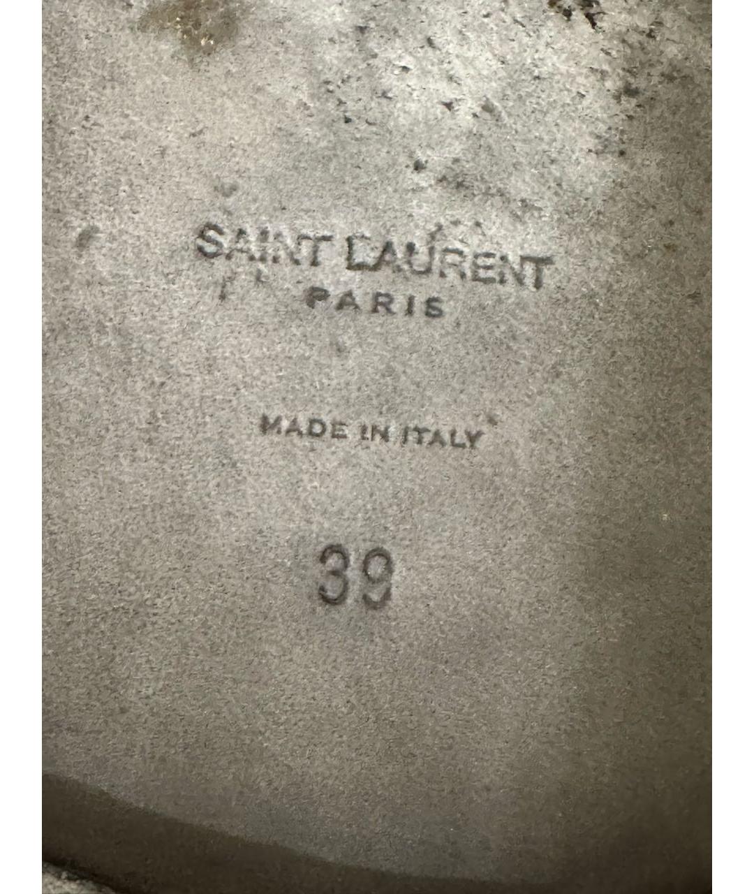 SAINT LAURENT Черные текстильные туфли, фото 6