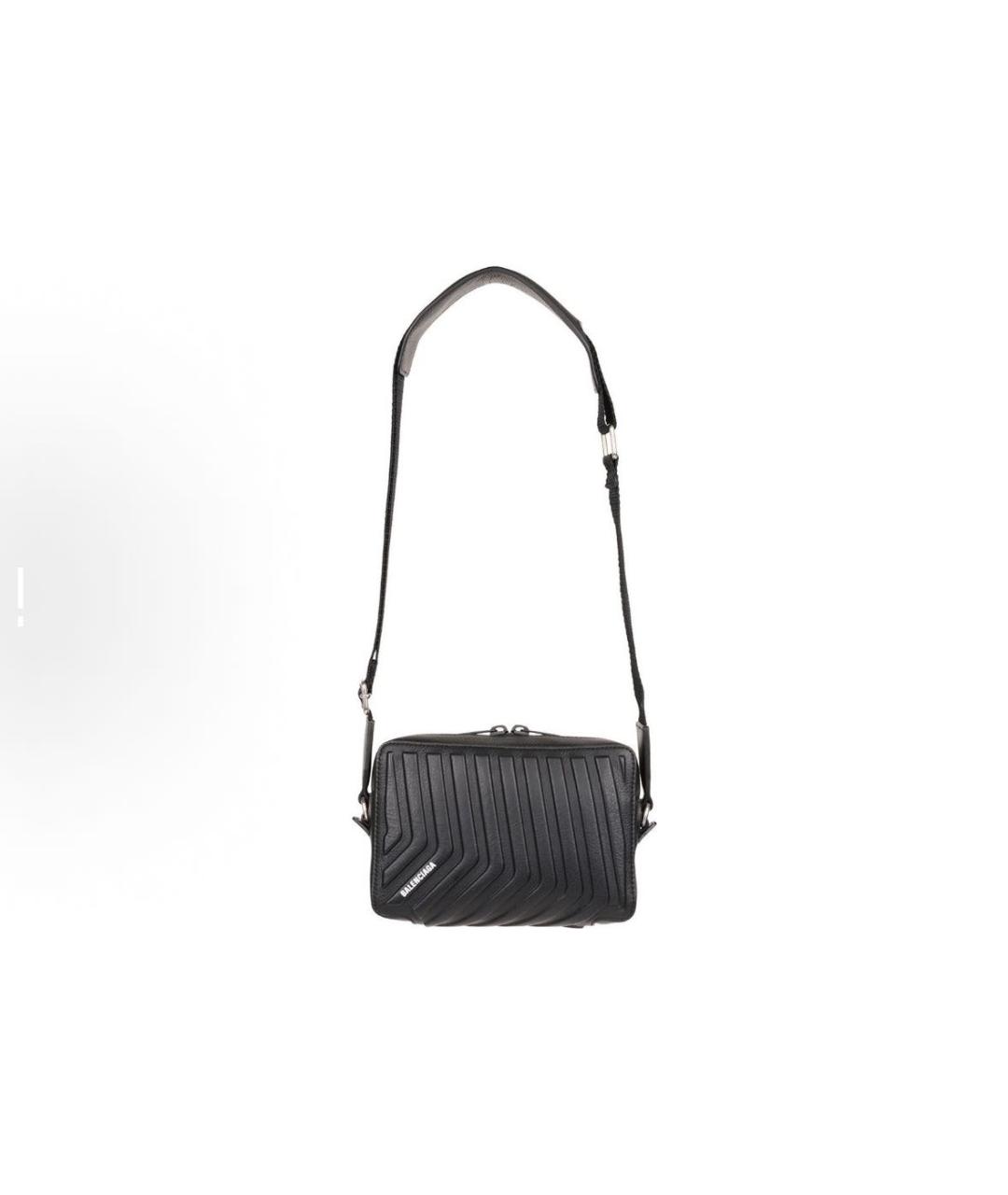 BALENCIAGA Черная кожаная сумка на плечо, фото 2