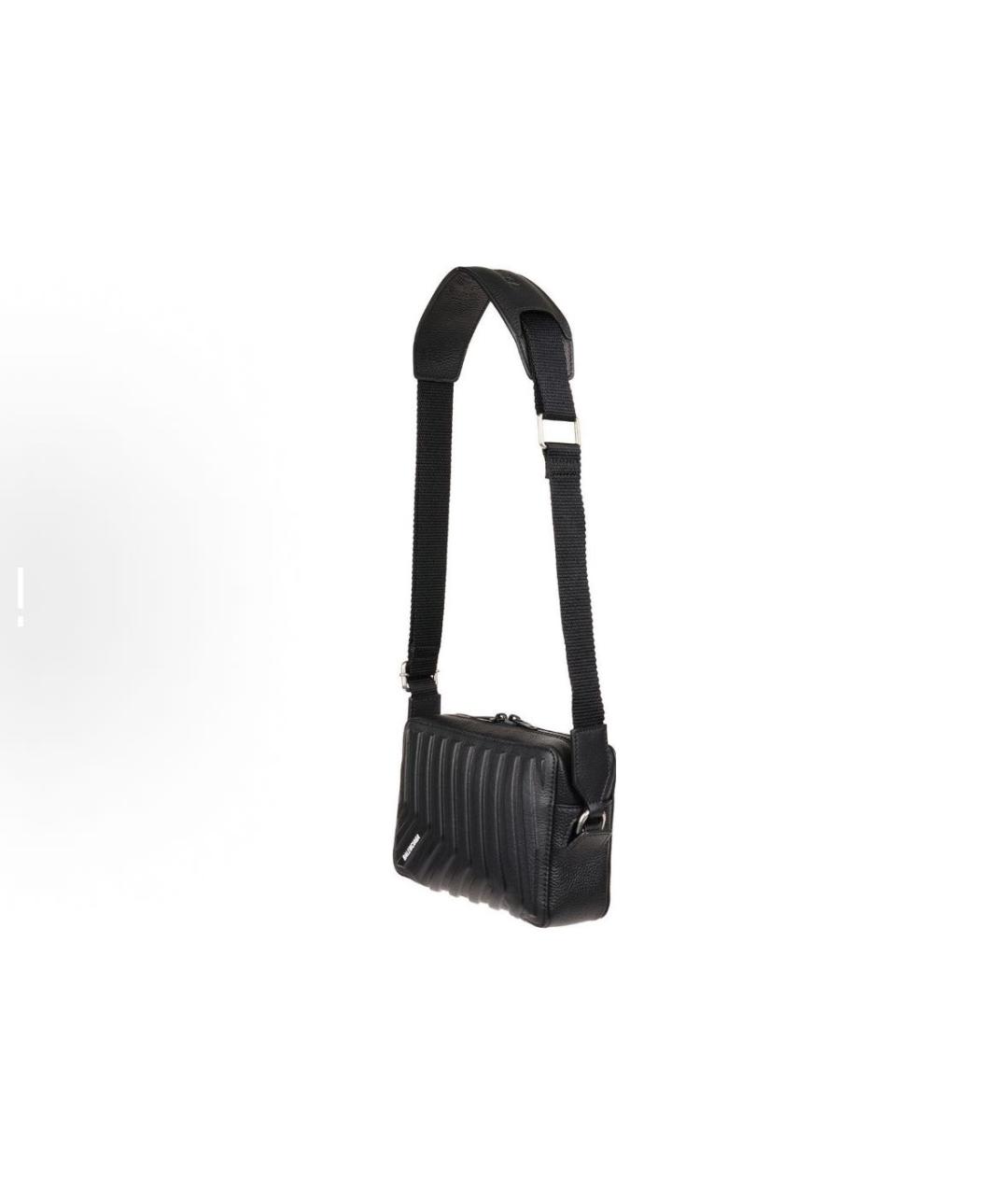 BALENCIAGA Черная кожаная сумка на плечо, фото 4