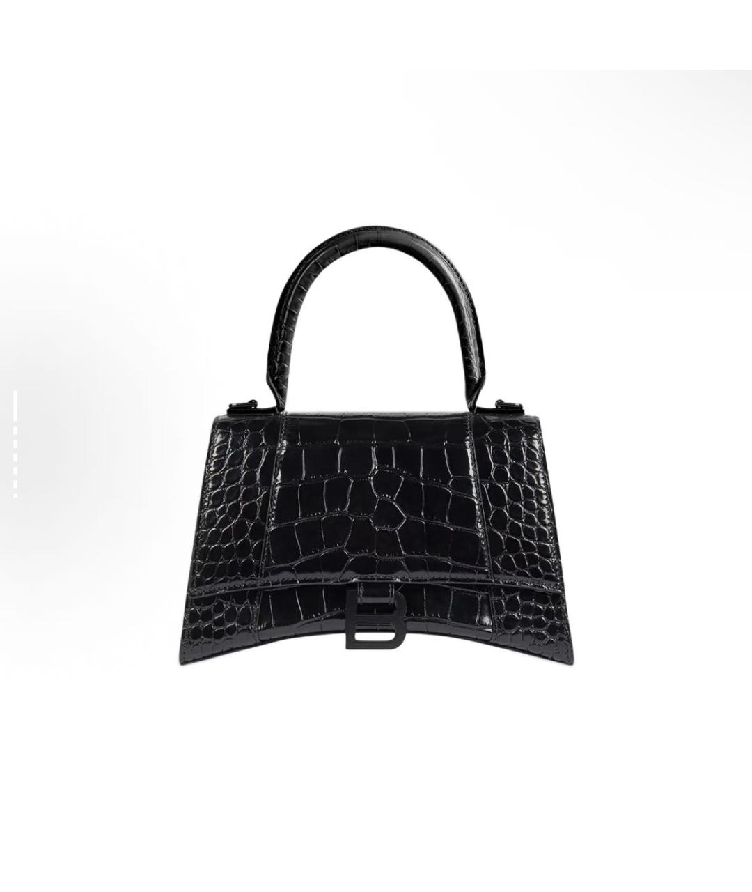 BALENCIAGA Черная кожаная сумка с короткими ручками, фото 5