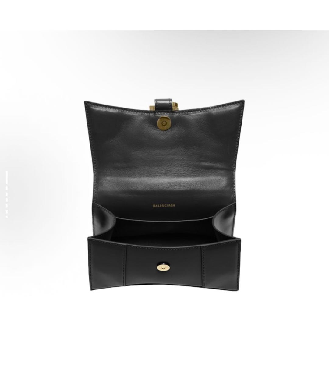 BALENCIAGA Черная кожаная сумка с короткими ручками, фото 4