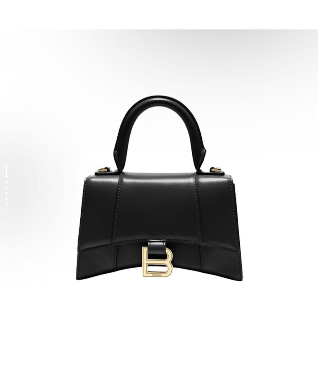 BALENCIAGA Черная кожаная сумка с короткими ручками, фото 5