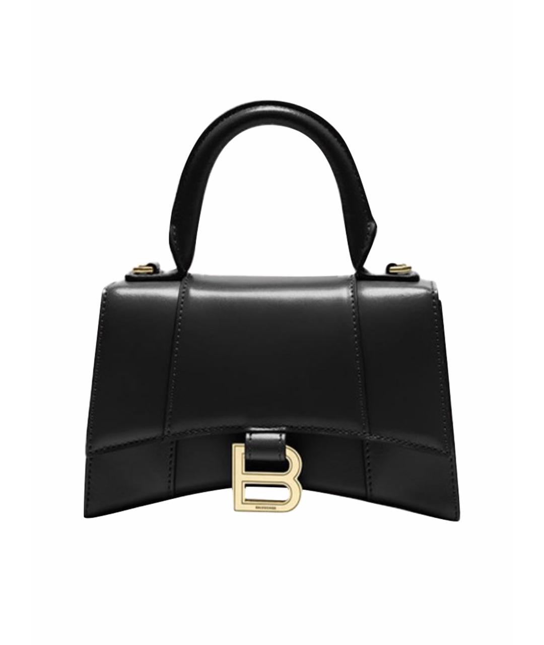 BALENCIAGA Черная кожаная сумка с короткими ручками, фото 1