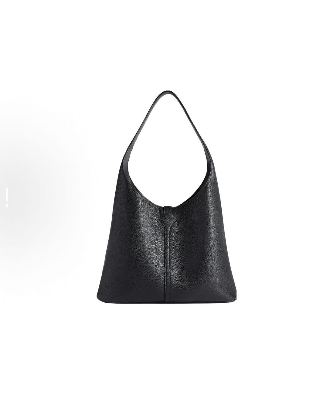 BALENCIAGA Черная кожаная сумка через плечо, фото 3