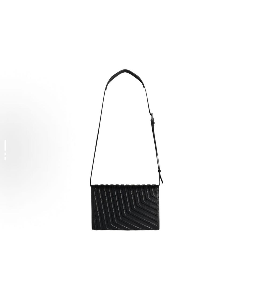 BALENCIAGA Черная кожаная сумка через плечо, фото 3